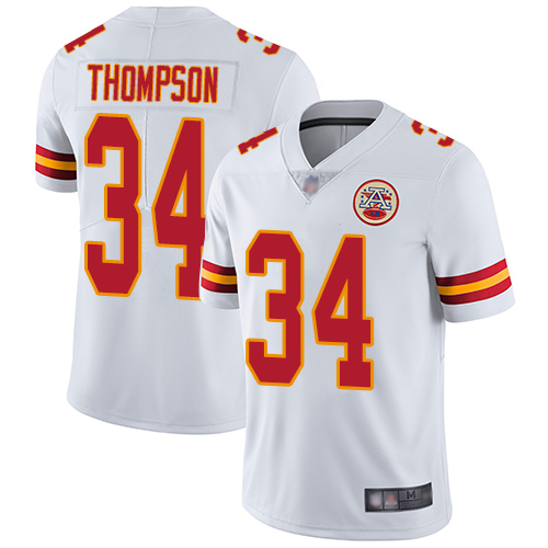 Men Kansas City Chiefs 34 Thompson Darwin White Vapor Untouchable Limited Player Football Nike NFL Jersey